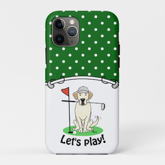 Coques Case-Mate iPhone Cute Golf Yellow Labrador Retriever Chien (Dos)