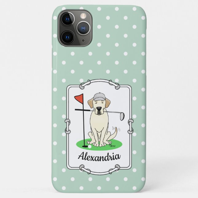 Coques Case-Mate iPhone Cute Golf Yellow Labrador Retriever Chien (Dos)