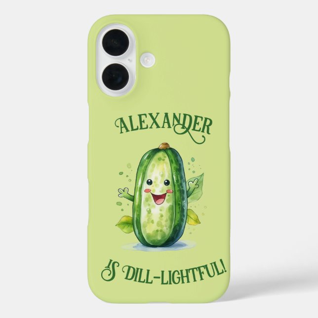 Coques Case-Mate iPhone Cute Green Cartoon Pickle (Verso)