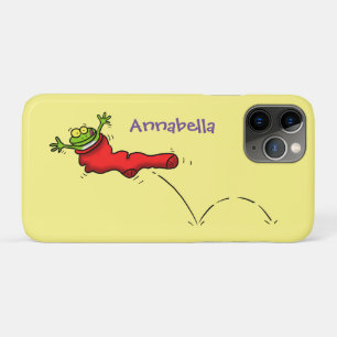 Case-Mate iPhone Case Cute grenouille dans une chaussette rouge saut de