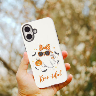 Coque Pour iPhone 16 Plus Cute Halloween Ghost Citrouille épice personnalisé
