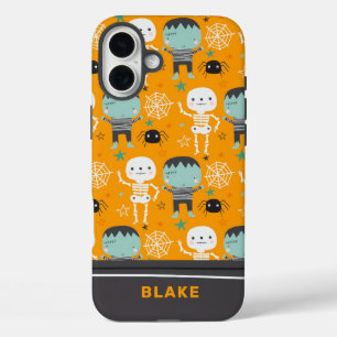 Coque Pour iPhone 16 Plus Cute Halloween Monstres Personnalisé