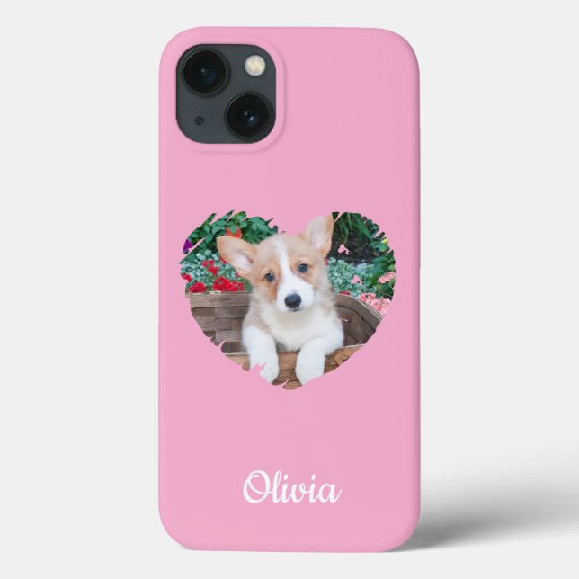 Coques Case-Mate iPhone Cute Heart Pet Photo & Chien Empreintes de pattes, (Verso)