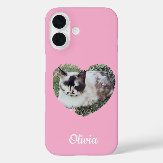 Coques Case-Mate iPhone Cute Heart Pet Photo & Empreintes de pattes, Chien (Verso)