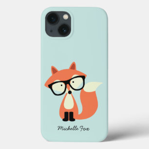 iPhone 13 Coque Cute Hipster Red Fox