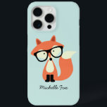 Coque Case-Mate iPhone Cute Hipster Red Fox<br><div class="desc">Illustration adorable d'un mignon renard rouge portant une paire de lunettes surdimensionnées.</div>