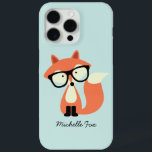 Coque Case-Mate iPhone Cute Hipster Red Fox<br><div class="desc">Illustration adorable d'un mignon renard rouge portant une paire de lunettes surdimensionnées.</div>