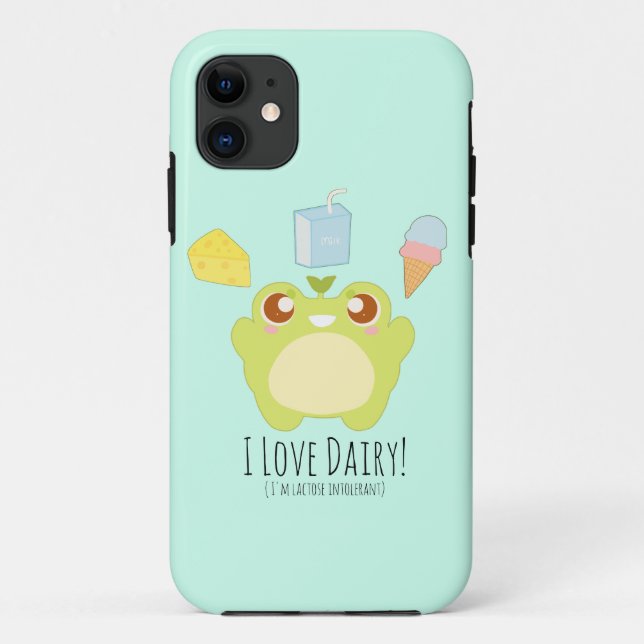 Coques Case-Mate iPhone Cute I Love Dairy Traite Frog (Dos)