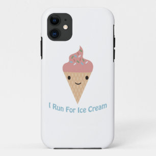 Coques Pour iPhone Cute je cours pour la crème glacée