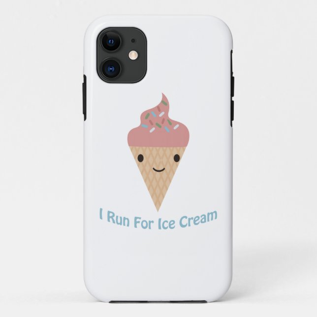 Coques Case-Mate iPhone Cute je cours pour la crème glacée (Dos)