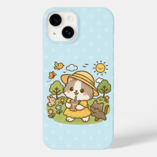 Coque Case-Mate iPhone Cute Kawaii Chat Bubble Thé Enfants Filles Enfants