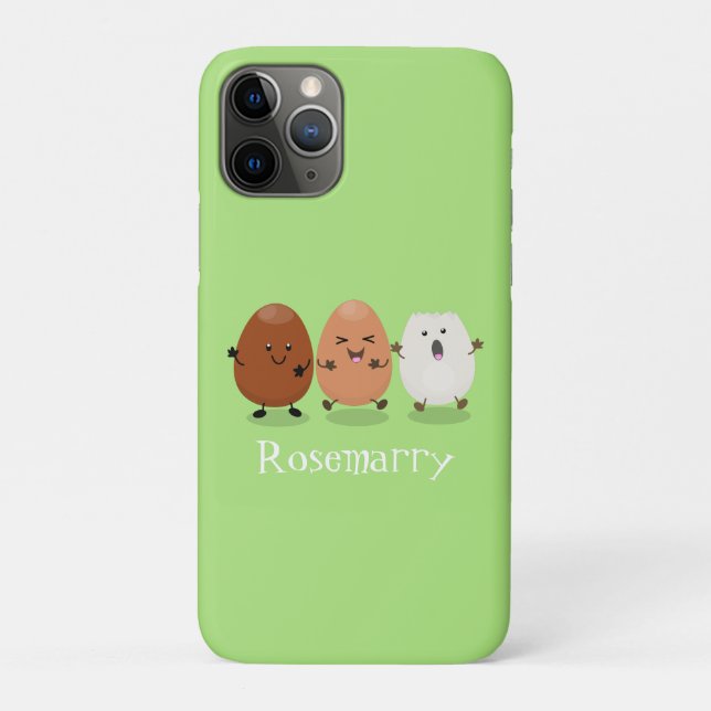 Coques Case-Mate iPhone Cute kawaii oeufs humoristique dessin animé (Dos)