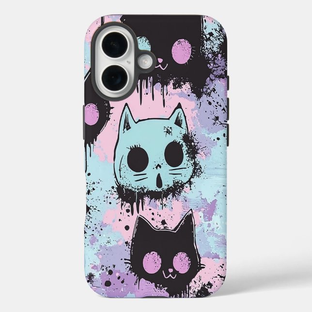 Coques Case-Mate iPhone Cute Kawaii Pastel Goth Chat Déplaisant (Verso)
