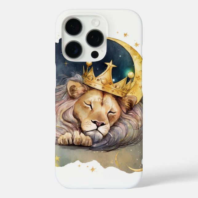 Coques Case-Mate iPhone Cute  king Lion Sleeping On The Moon               (Verso)