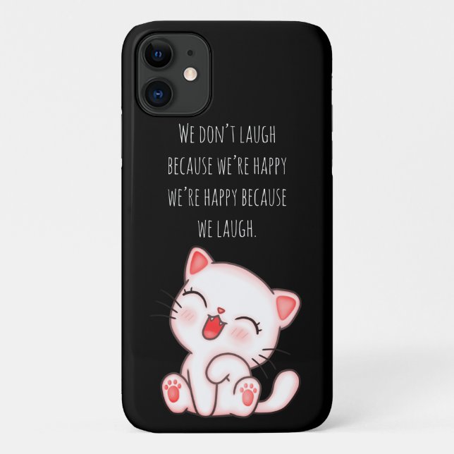 Coques Case-Mate iPhone Cute Kitten Rire (Dos)