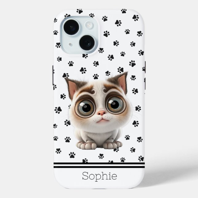 Coques Case-Mate iPhone Cute Kitty personnalisé (Verso)