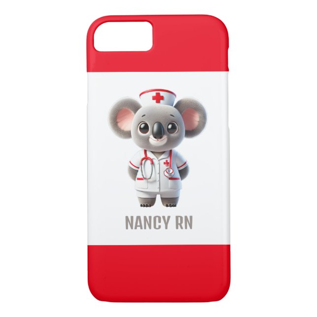 Coques Case-Mate iPhone Cute Koala infirmière de l'ours avec stéthoscope r (Dos)