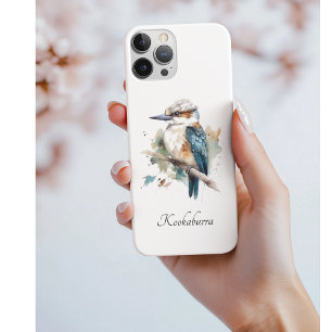 Case-Mate iPhone Case Cute Kookaburra sur une branche peinte en aquarell