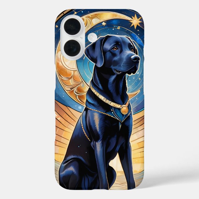 Coques Case-Mate iPhone Cute Labrador Retriever Tiré Lune et Étoiles (Verso)