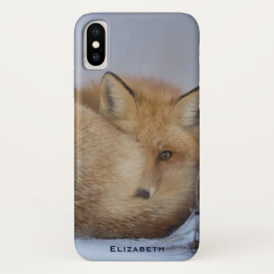 Case-Mate iPhone Case Cute Little Fox Curling Up Winter Photo