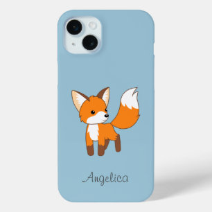 Coque Case-Mate iPhone Cute Little Fox sur Blue