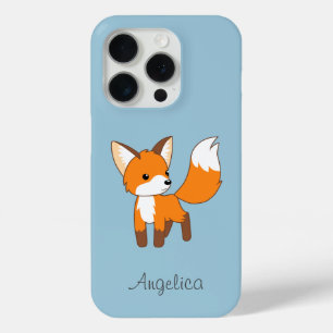 Coque Case-Mate iPhone Cute Little Fox sur Blue