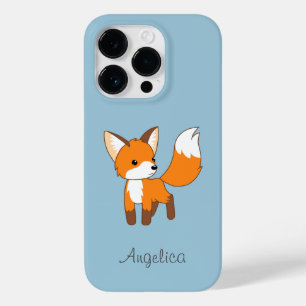 Coque Case-Mate iPhone Cute Little Fox sur Blue