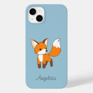 Coque Case-Mate iPhone Cute Little Fox sur Blue