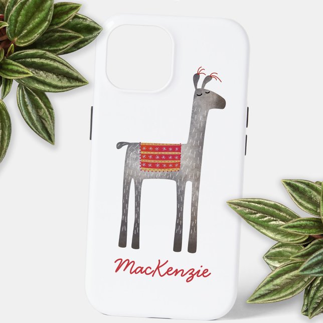 Coques Case-Mate iPhone Cute Llama personnalisée (Fun Llama personalized iPhone case)