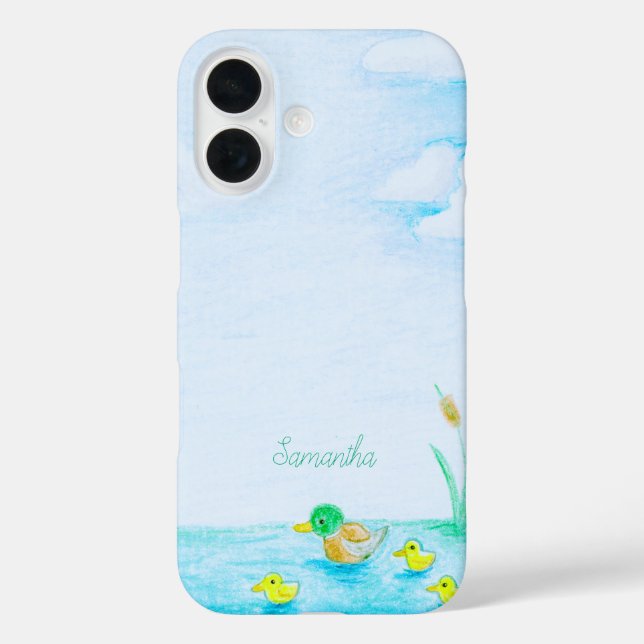 Coques Case-Mate iPhone Cute Mallard Duck Personnalisé (Verso)