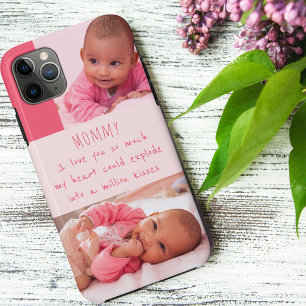 Case-Mate iPhone Case Cute Maman Poem, deux Baby Girl Photos Rose