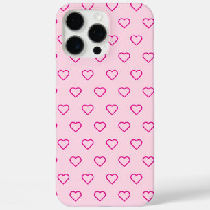 Coque iPhone 16 Pro Max Cute Minimal Rose Heart Motif tendance
