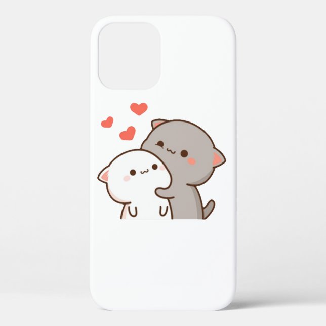 Coques Case-Mate iPhone Cute Mochi Peach Cat (Verso)