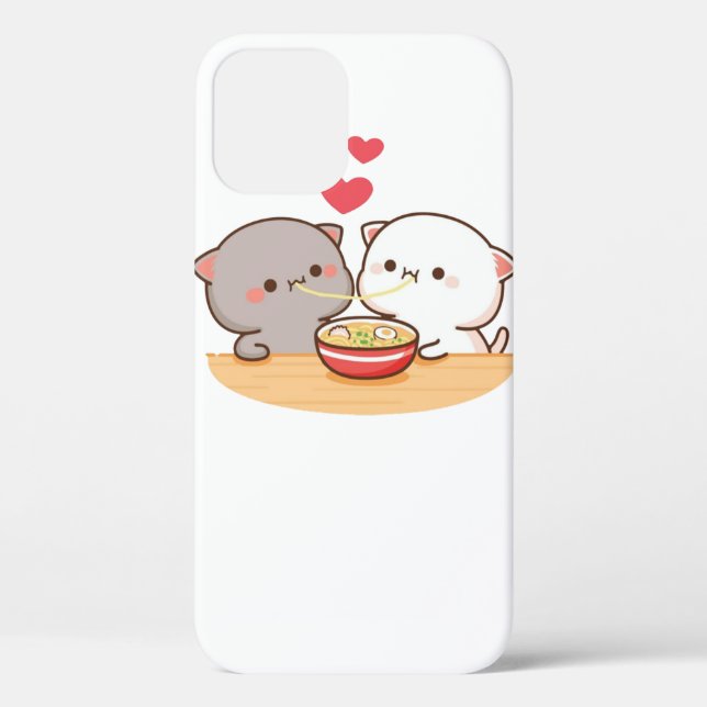 Coques Case-Mate iPhone Cute Mochi Peach Cat (Verso)