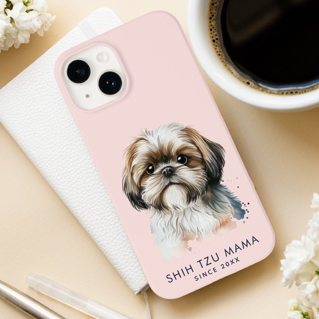 Coques Case-Mate iPhone Cute Modern Shih Tzu Mama Personnalisé (Créateur téléchargé)