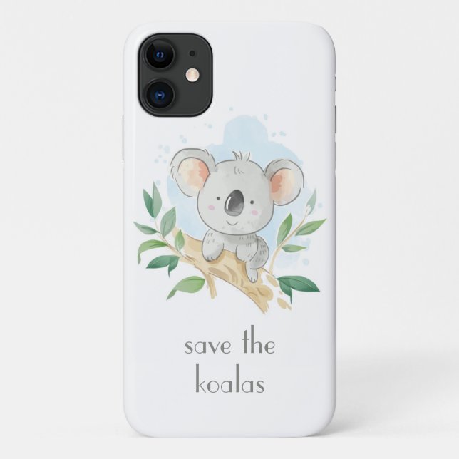 Coques Case-Mate iPhone Cute Moderne Sauvons Les Koalas | Australie (Dos)