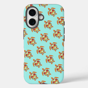 Coque Pour iPhone 16 Cute Motif de tortue de mer orange et jaune