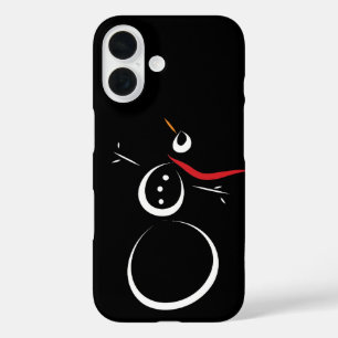 Coque Pour iPhone 16 Cute motoneige hiver Noir