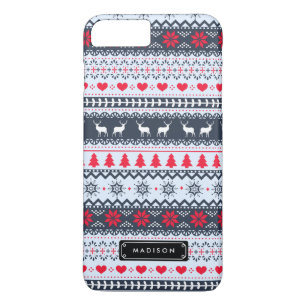 Etui iPhone Case-Mate Cute Nordic Folk Holidays Marine Motif Rouge Custo