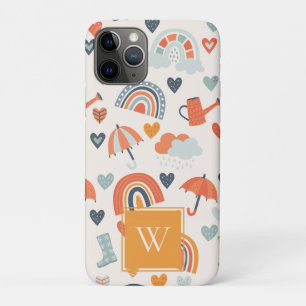 Case-Mate iPhone Case Cute Orange Blue Spring Rainbow Clouds Motif