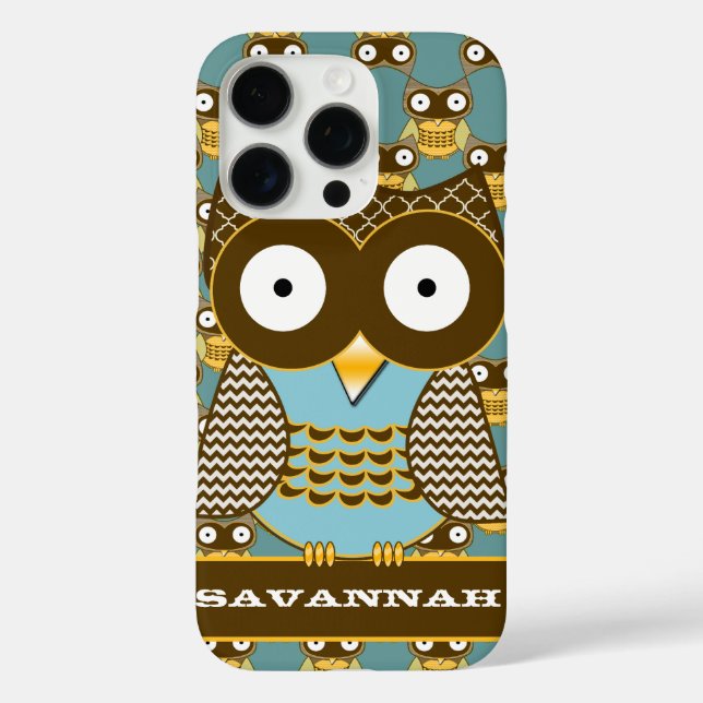 Coques Case-Mate iPhone Cute Owl Motif mauresque Choisissez votre couleur (Verso)