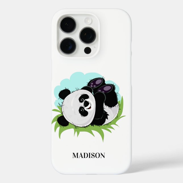 Coques Case-Mate iPhone Cute Panda dossiers de téléphone de nom personnali (Verso)