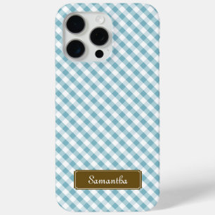 Coque Case-Mate iPhone Cute Pastel Blue En vichy Motif