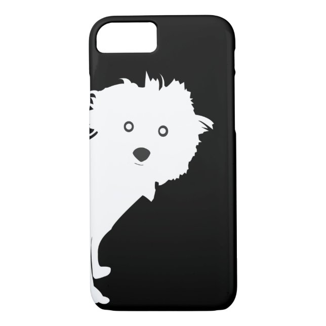 Coques Case-Mate iPhone Cute Peeeeeup sur noir (Dos)