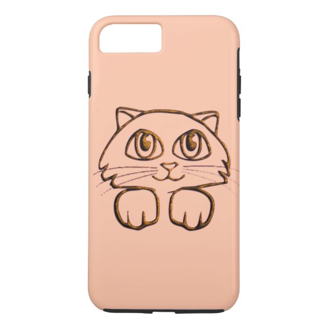 Coques Case-Mate iPhone Cute Peeking Kitty Chat Rose (Dos)