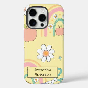 Coque iPhone 16 Pro Cute personnalisée Retour à l'école   pour enfants