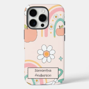 Coque iPhone 16 Pro Cute personnalisée Retour à l'école pour enfants