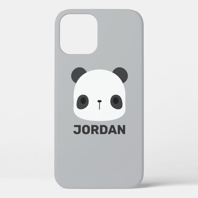 Coques Case-Mate iPhone Cute petit ours Panda avec nom personnalisé (Verso)