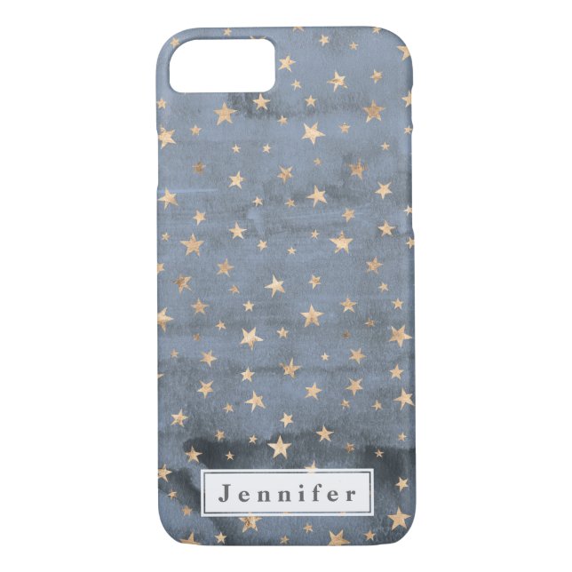 Coques Case-Mate iPhone Cute petite étoile scintillante periwinkle personn (Dos)