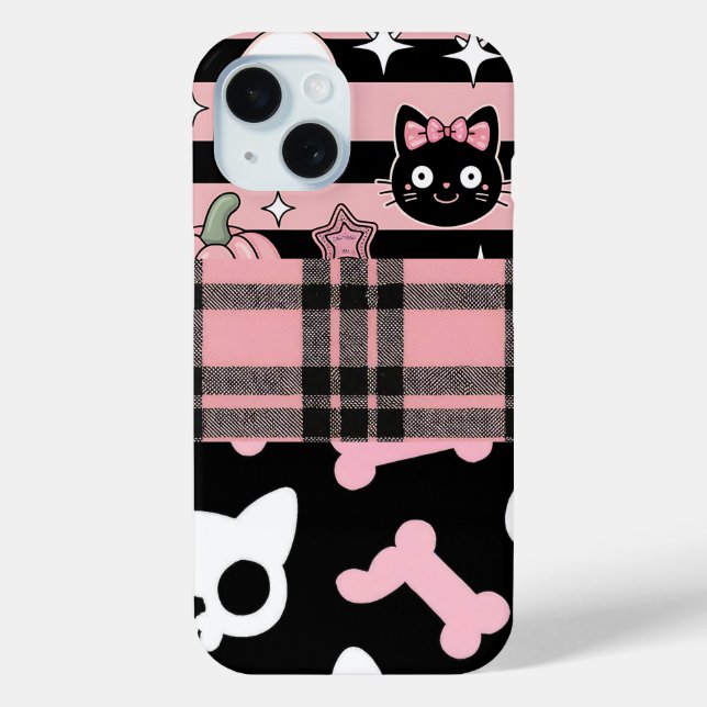 Coques Case-Mate iPhone Cute Pink Pastel Goth Halloween (Verso)
